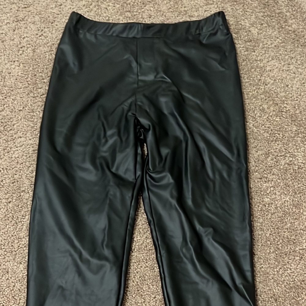 SHEIN faux leather leggings